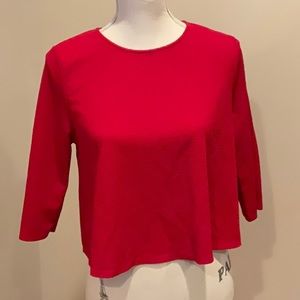 Red Long Sleeved Crop Top. Size Small. Everly